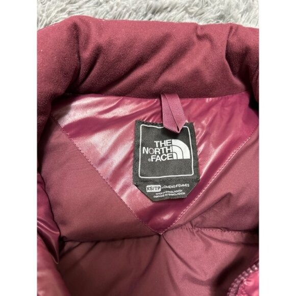 XS The North Face Maroon Burgundy Puffer Coat Womens Down Filled - Picture 6 of 10
